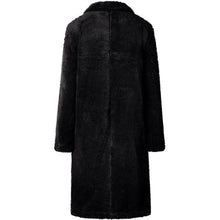 Load image into Gallery viewer, Women's Fuzzy Fleece Lapel Open Front Long Cardigan Coat
