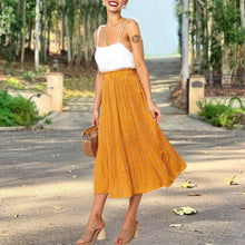 Load image into Gallery viewer, Womens High Waist Polka Dot Pleated Skirt
