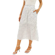 Load image into Gallery viewer, Womens High Waist Polka Dot Pleated Skirt
