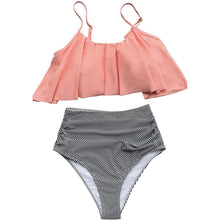 将图片加载到图库查看器，Women's High Waisted Falbala Bikini Set
