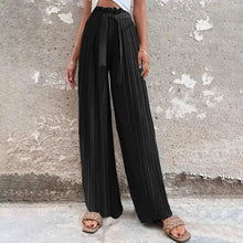将图片加载到图库查看器，Women's High-Waisted Straight-Leg Strappy Pants
