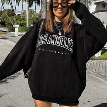 将图片加载到图库查看器，Women's Sweatshirt Graphic Text Los Angeles
