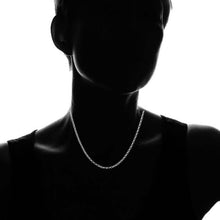Load image into Gallery viewer, Women's Italian Rolo Link Chain in Solid Sterling Silver
