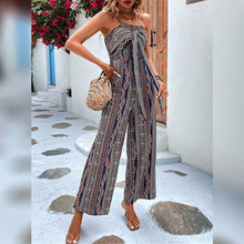 Load image into Gallery viewer, Women's Jumpsuit Pocket Print Geometric Square
