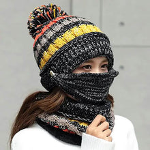 将图片加载到图库查看器，Women's Knitted Hat Scarf Mask Set

