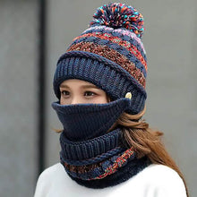 将图片加载到图库查看器，Women's Knitted Hat Scarf Mask Set
