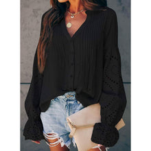 Load image into Gallery viewer, Women's Lace Crochet V-Neck Top

