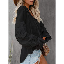 Load image into Gallery viewer, Women's Lace Crochet V-Neck Top

