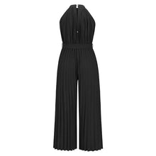 Load image into Gallery viewer, Women's Lace-Up Halter Casual Wide-Leg Jumpsuit
