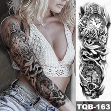 Load image into Gallery viewer, Womens Large Tattoo Eye Lion Waterproof Temporary Sticker Realistic Big Luxury Tattoo Modern Design
