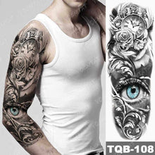 Load image into Gallery viewer, Womens Large Tattoo Eye Lion Waterproof Temporary Sticker Realistic Big Luxury Tattoo Modern Design
