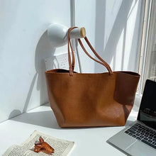 Load image into Gallery viewer, Women's Large Totes PU Leather Shoulder Bag Soft Purse Hobo Handbag Casual Top Handle Bag For Travel Work
