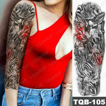 Load image into Gallery viewer, Womens Large Waterproof Temporary Sticker Tattoo Tiger Fox Luxury Design From Wonderland
