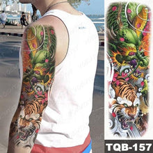 Load image into Gallery viewer, Womens Large Waterproof Temporary Sticker Tattoo Tiger Fox Luxury Design From Wonderland
