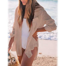 将图片加载到图库查看器，Women's Long Sleeve Beach Shirt Blouse
