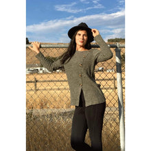 将图片加载到图库查看器，Women's Long Sleeve Crew Neck Tunic Tops Buttons Side
