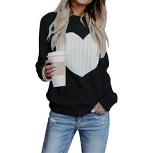 Load image into Gallery viewer, Women's Long Sleeve Crewneck Cute Heart Knitted Sweaters
