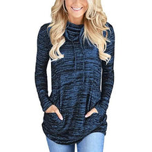Load image into Gallery viewer, Women's Long Sleeve High Collar Tops Casual Tie Dye Sweatshirt
