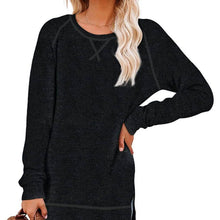 Load image into Gallery viewer, Women's Long Sleeve Loose Casual Autumn Pullover Side Slit Tunic Top
