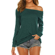 将图片加载到图库查看器，Women's Long Sleeve Off Shoulder Top
