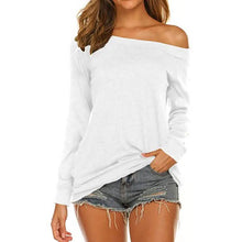 将图片加载到图库查看器，Women's Long Sleeve Off Shoulder Top
