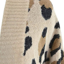 Load image into Gallery viewer, Women's Long Sleeves Leopard Print Knitting Cardigan
