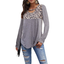 Load image into Gallery viewer, Womens Loose Tops Long Sleeve Tunic Color Block Casual Shirts
