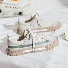 将图片加载到图库查看器，Womens New Spring Fashion Canvas Casual Flats Striped Vulcanize Fashion Style Sneakers Low-Cut Trainers Canvas Flat Sneakers Casual Slip On Canvas Comfortable Design
