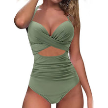 Load image into Gallery viewer, Women's One Piece High Waist Swimwear Tummy Control Cutout
