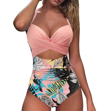Load image into Gallery viewer, Women's One Piece High Waist Swimwear Tummy Control Cutout

