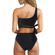 将图片加载到图库查看器，Women's One Shoulder High Waist Bikini
