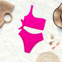 将图片加载到图库查看器，Women's One Shoulder High Waist Bikini
