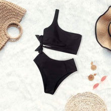 将图片加载到图库查看器，Women's One Shoulder High Waist Bikini
