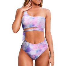 将图片加载到图库查看器，Women's One Shoulder High Waist Bikini
