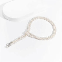 将图片加载到图库查看器，Women's Elegant Multi-Layered Faux Pearl Necklace, Boho Tassel Pendant, Dual-Strand Jewelry
