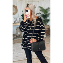 将图片加载到图库查看器，Women's Pullover Jumper Cable Knit Tunic Knitted Print Crew Neck
