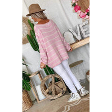 将图片加载到图库查看器，Women's Pullover Jumper Cable Knit Tunic Knitted Print Crew Neck

