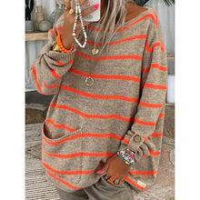 将图片加载到图库查看器，Women's Pullover Jumper Cable Knit Tunic Knitted Print Crew Neck
