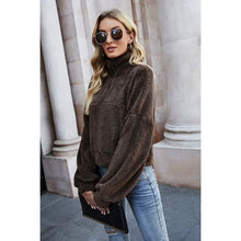 Load image into Gallery viewer, Women's Pullover Plain Quarter Zip Sweatshirt
