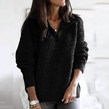 Load image into Gallery viewer, Women's Pullover Sweater Zipper Solid Color Basic Casual Long Sleeve Sweater Cardigans
