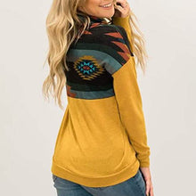 将图片加载到图库查看器，Women's Quarter Zip Color Block Pullover Sweatshirt
