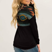 将图片加载到图库查看器，Women's Quarter Zip Color Block Pullover Sweatshirt
