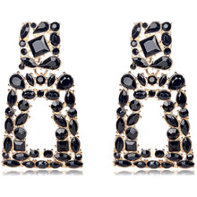 将图片加载到图库查看器，Women's Rhinestone Rectangle Drop Earrings
