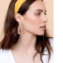 将图片加载到图库查看器，Women's Rhinestone Rectangle Drop Earrings
