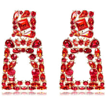 将图片加载到图库查看器，Women's Rhinestone Rectangle Drop Earrings
