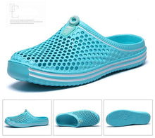 将图片加载到图库查看器，Womens Sandals Summer Fashion Hollow Out Breathable Beach Slippers Flip Flops EVA Massage Slippers Sandals Garden Clogs Shoes Women's Breathable Sandals Water Slippers
