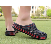 将图片加载到图库查看器，Womens Sandals Summer Fashion Hollow Out Breathable Beach Slippers Flip Flops EVA Massage Slippers Sandals Garden Clogs Shoes Women's Breathable Sandals Water Slippers
