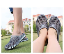 将图片加载到图库查看器，Womens Sandals Summer Fashion Hollow Out Breathable Beach Slippers Flip Flops EVA Massage Slippers Sandals Garden Clogs Shoes Women's Breathable Sandals Water Slippers
