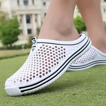 将图片加载到图库查看器，Womens Sandals Summer Fashion Hollow Out Breathable Beach Slippers Flip Flops EVA Massage Slippers Sandals Garden Clogs Shoes Women's Breathable Sandals Water Slippers
