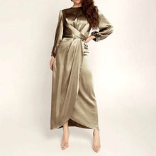 将图片加载到图库查看器，Women's Satin Swing Maxi Dress
